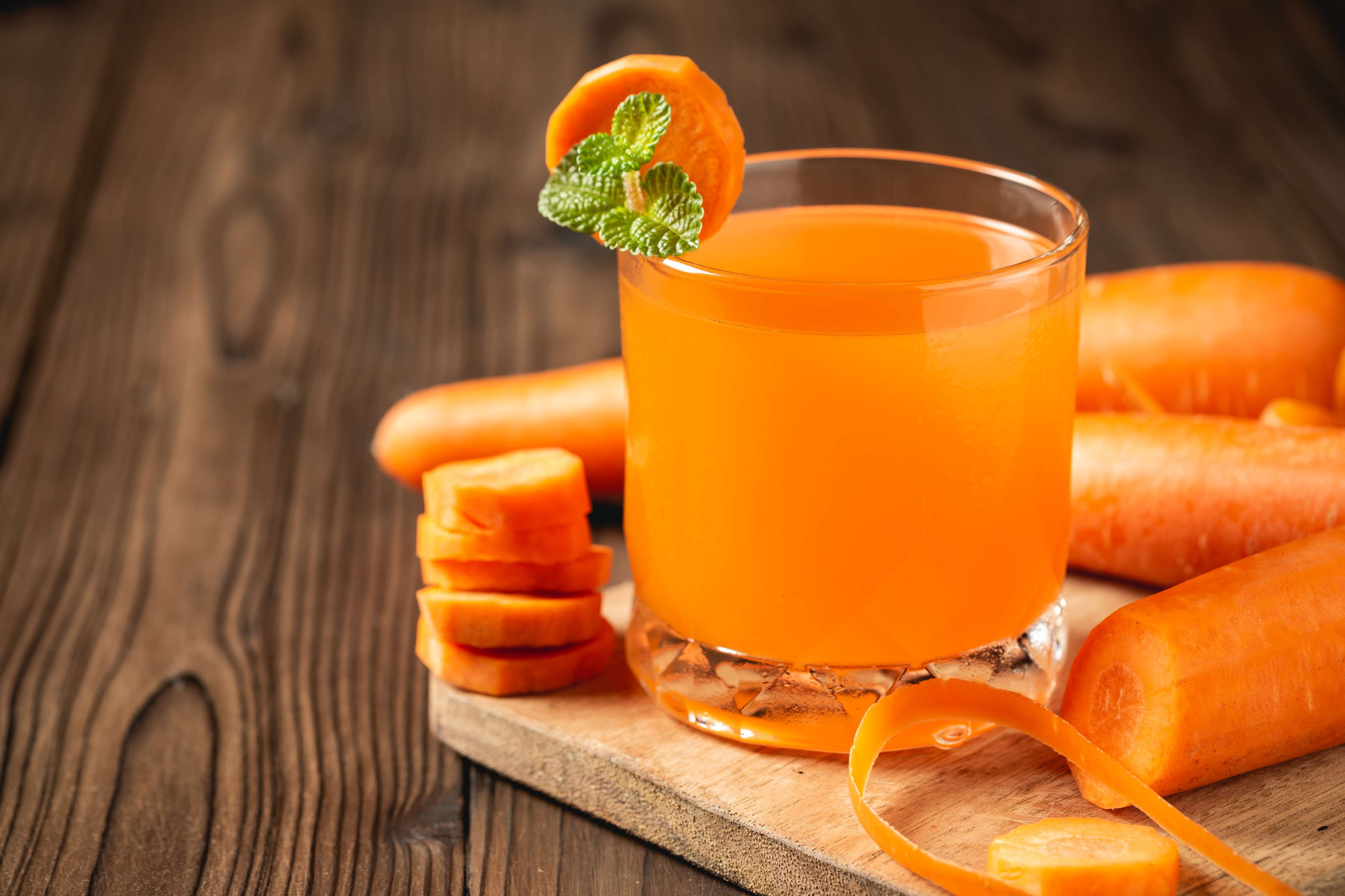 Glass of carrot juice
