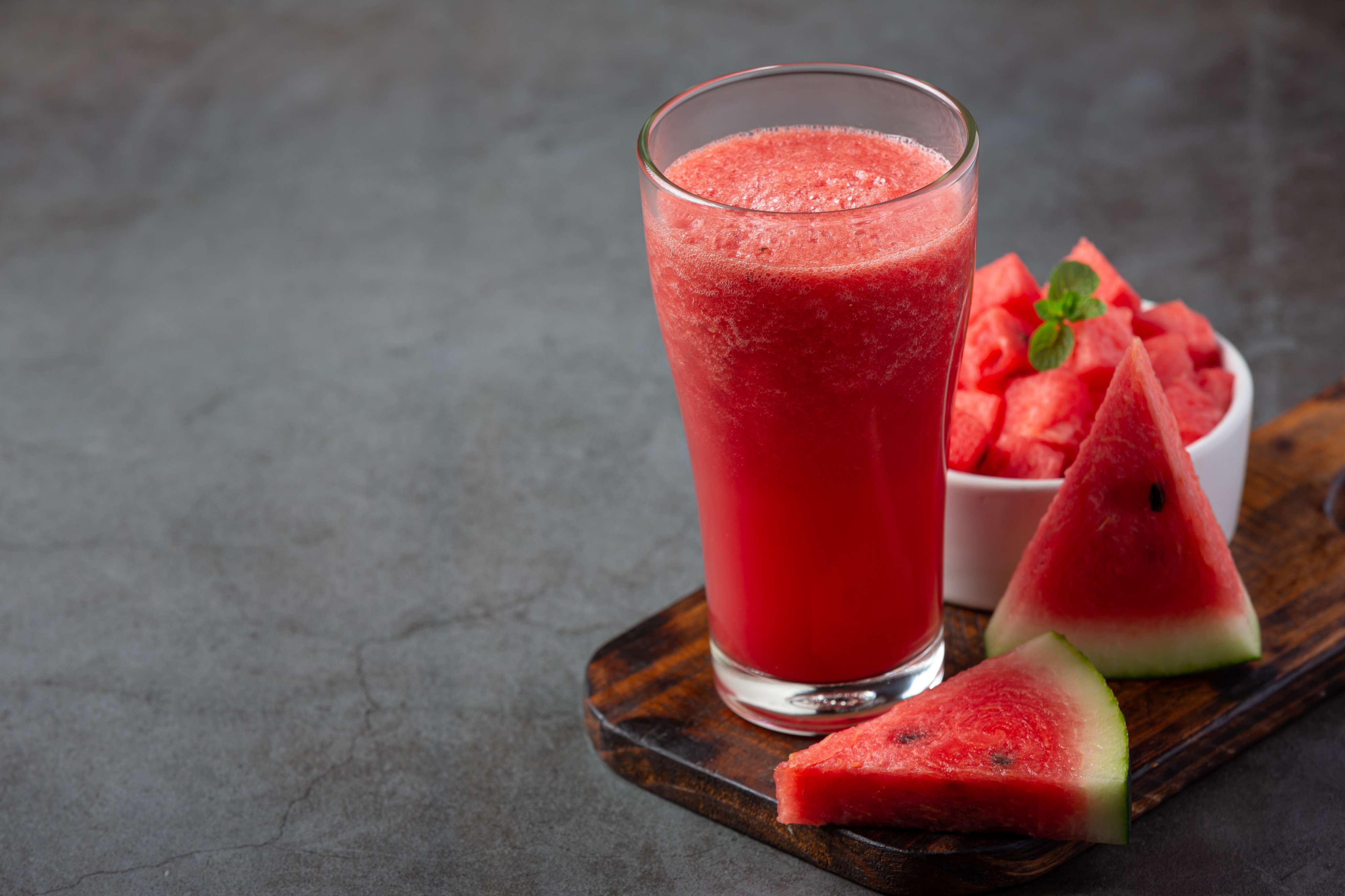 Glass of watermelon juice