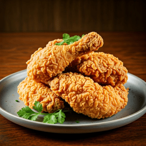 Golden fried crispy chicken