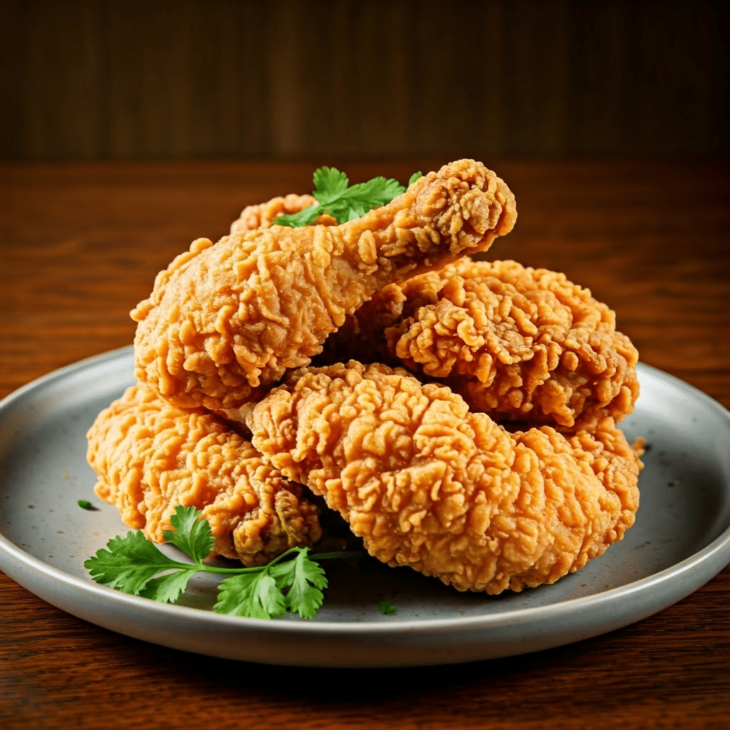 Golden fried crispy chicken