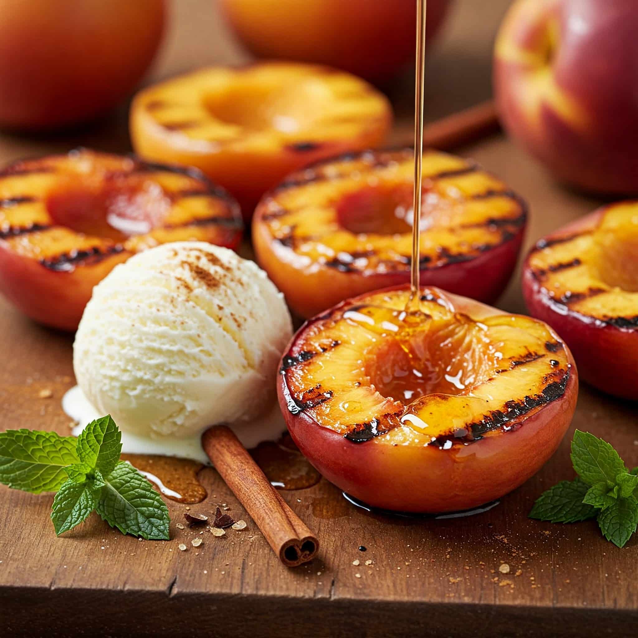Grilled Peaches with Honey and Cinnamon