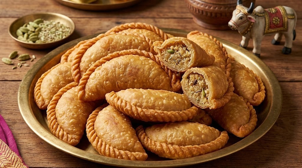 What Are the 20 Must-Try Chhattisgarh Famous Food Dishes? 18 Kusli a sweet stuffed pastry from Chhattisgarh filled with dry fruits and sugar
