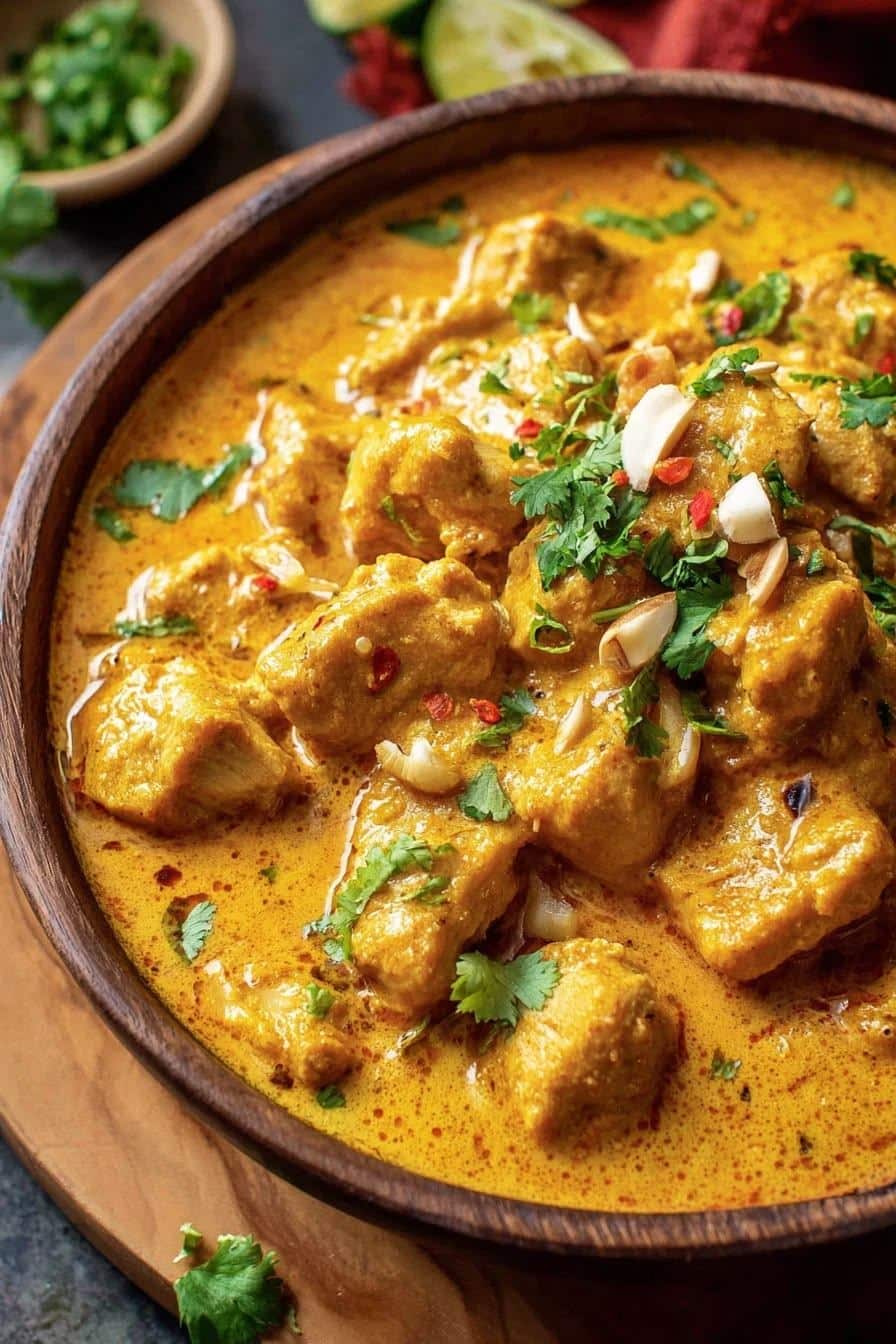 What Are the Most Famous Foods of Uttar Pradesh? 4 Lucknowi korma with rich creamy gravy tender meat and aromatic spices served in a bowl