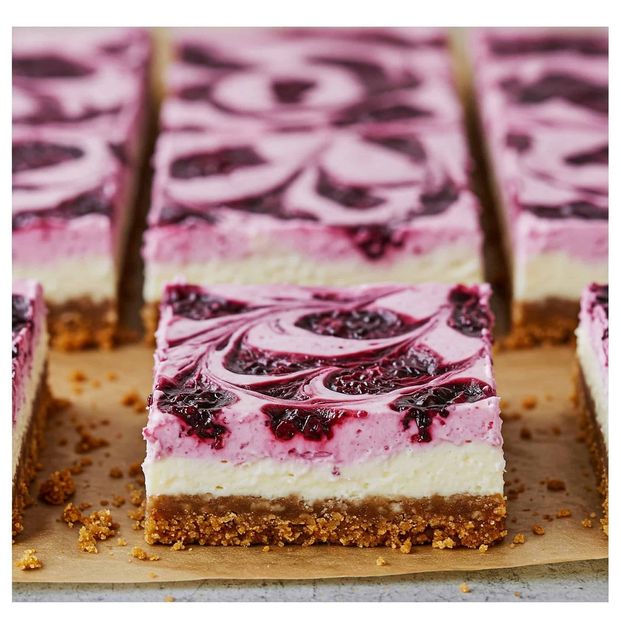 No Bake Blackberry Cheesecake Bars