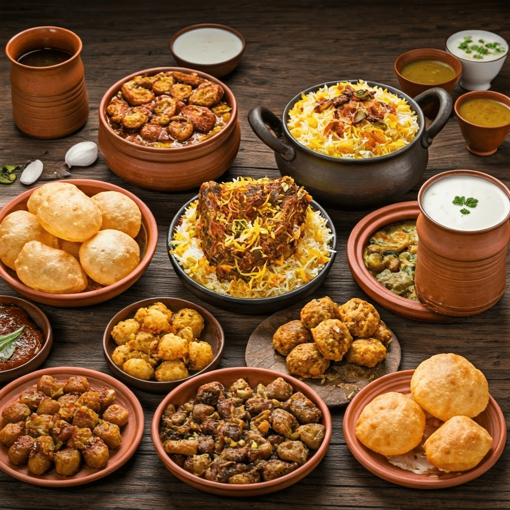 Pakistani food collage 