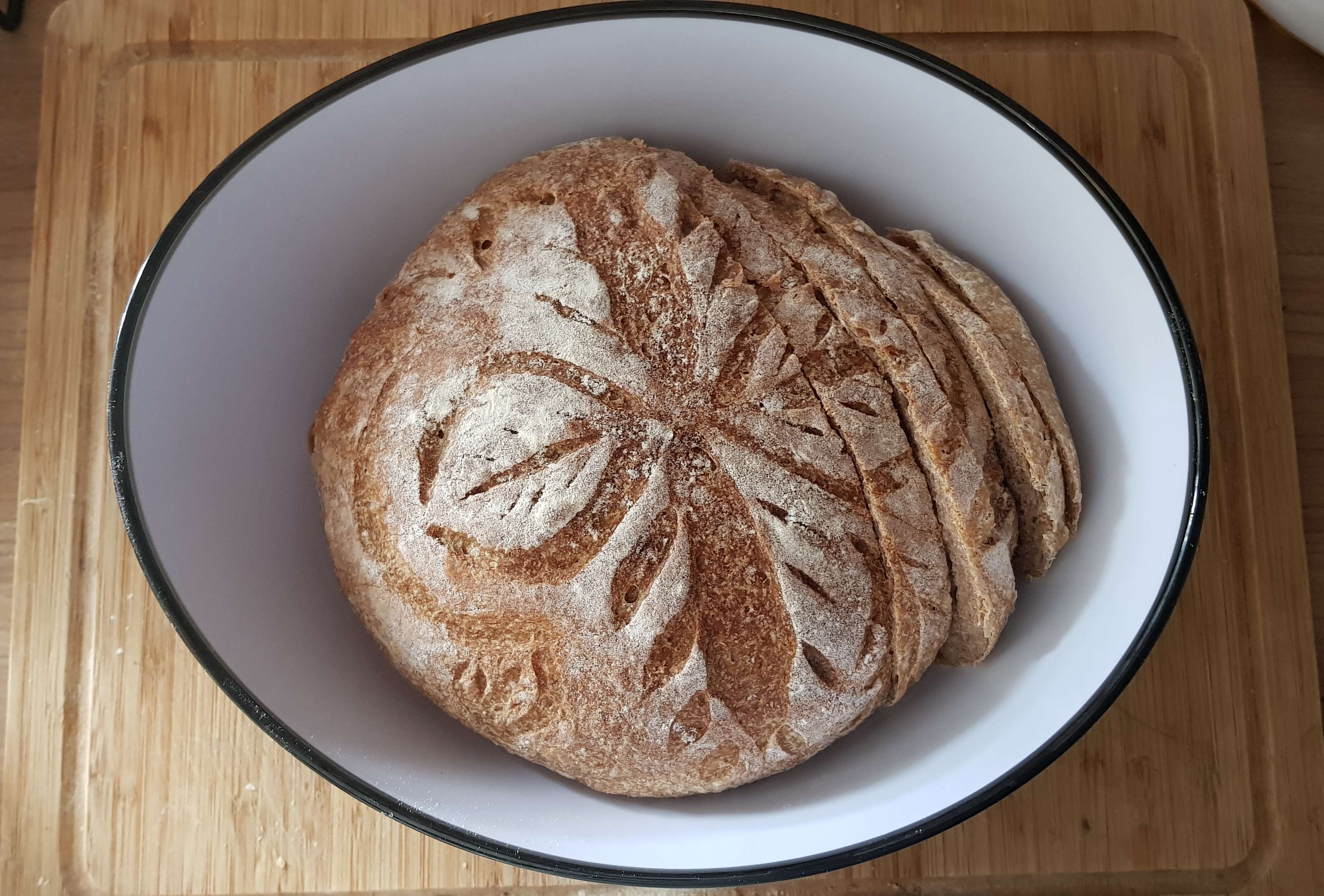 Rustic no knead bread