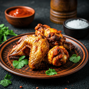 Spicy chicken wings platter