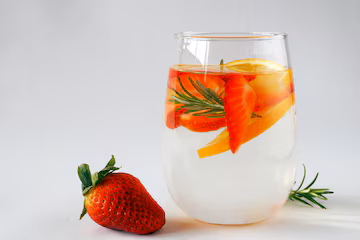 Strawberry Orange and Basil Detox Water