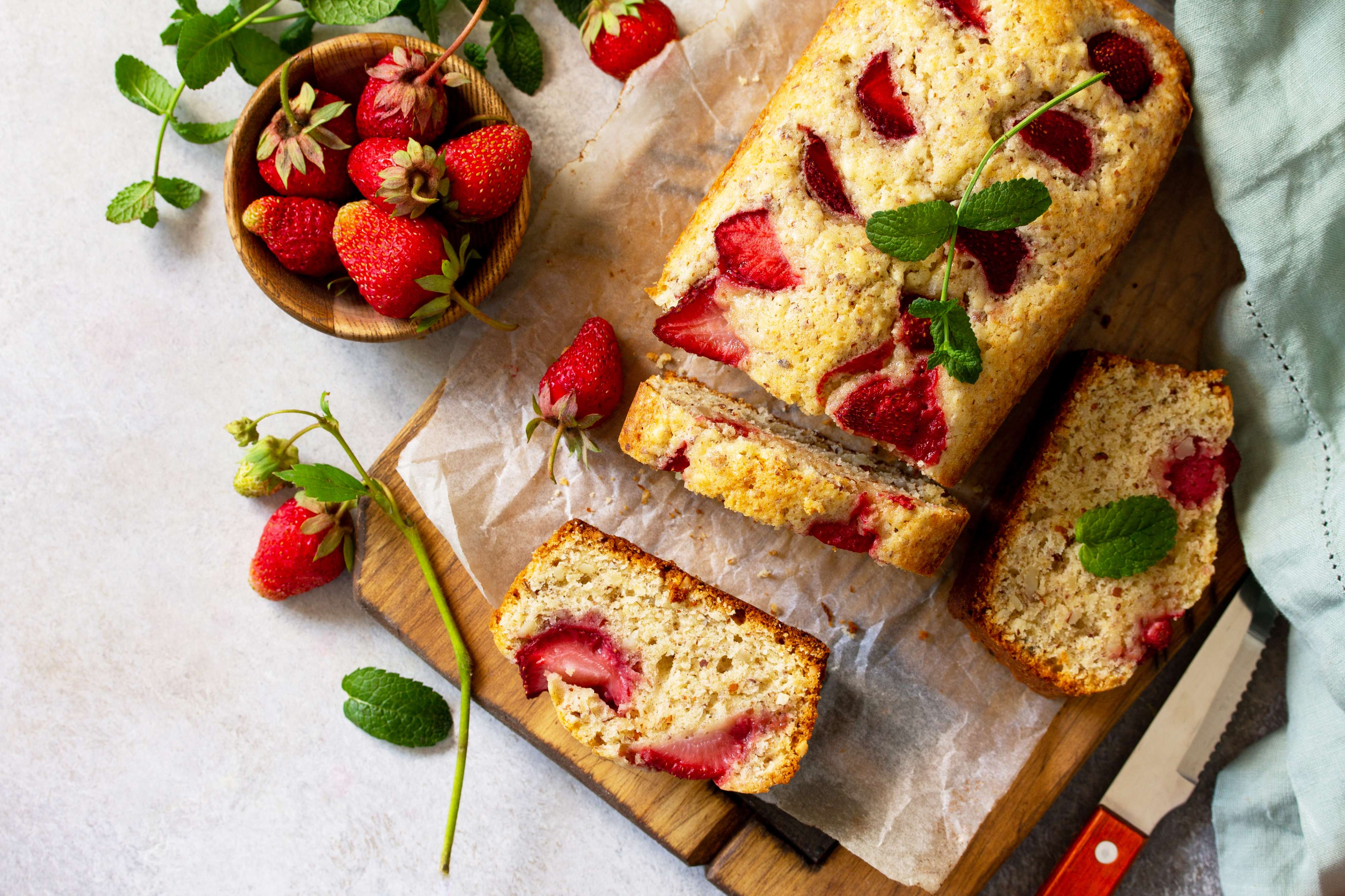 Strawberry ricotta bread