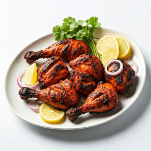 Tandoori chicken on plate