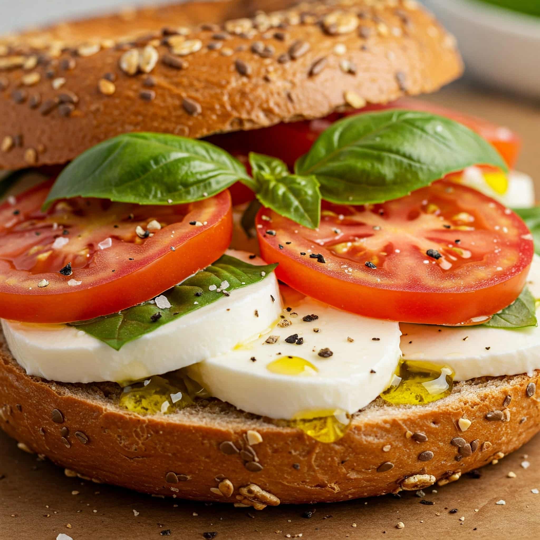 Tomato and Mozzarella Bagel