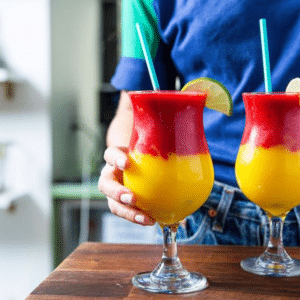 Virgin Raspberry Mango Margarita Slushies