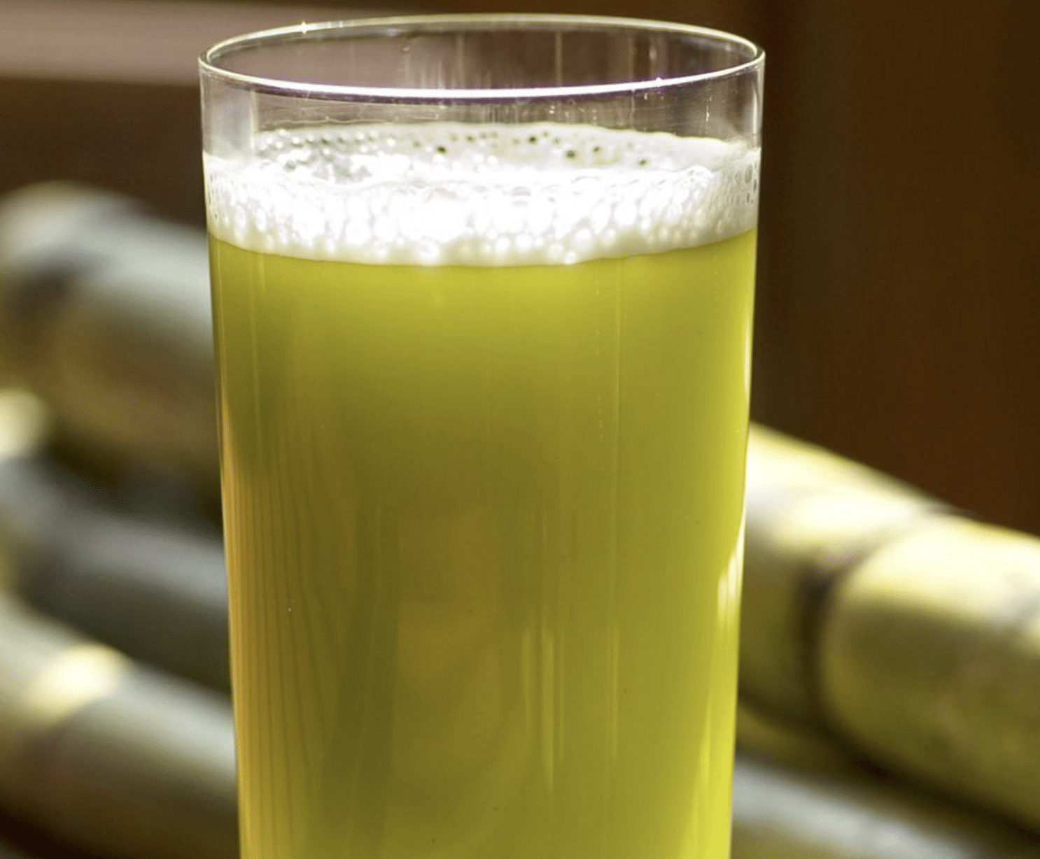 glass of sugarcane juice