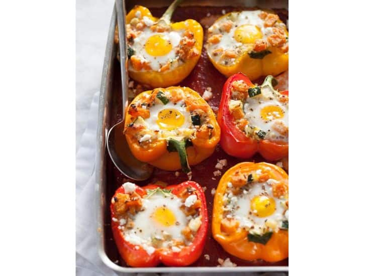 Baked Egg Stuffed Bell Peppers