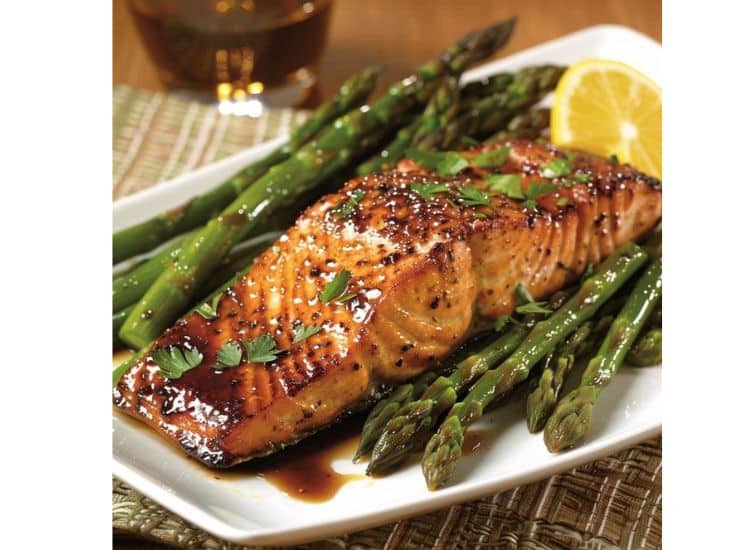 Balsamic Glazed Salmon and Asparagus