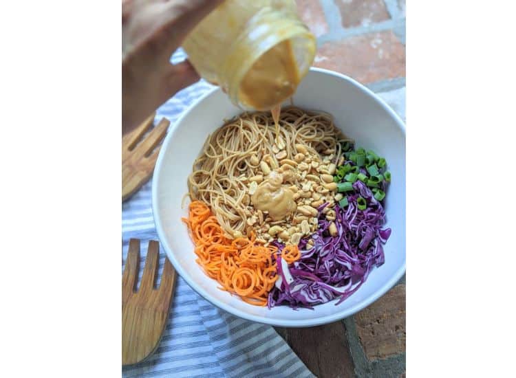 Chapati Noodles with Peanut Salad