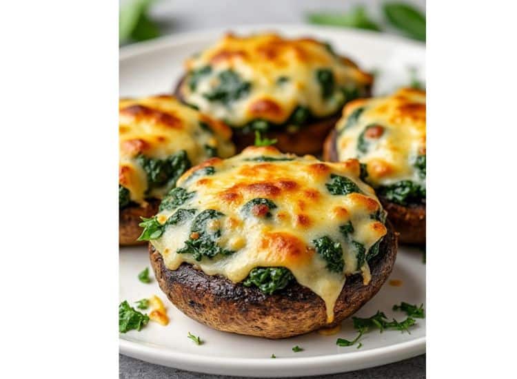 Chickpea and Spinach Stuffed Portobello Mushrooms 2