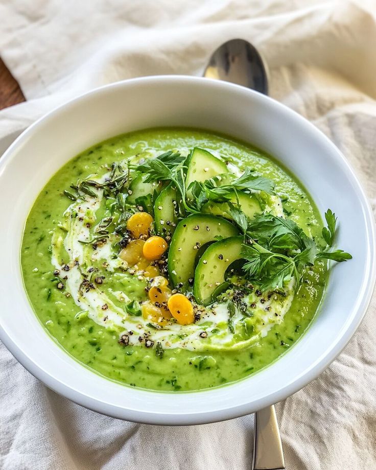 Chilled Cucumber Mint Soup