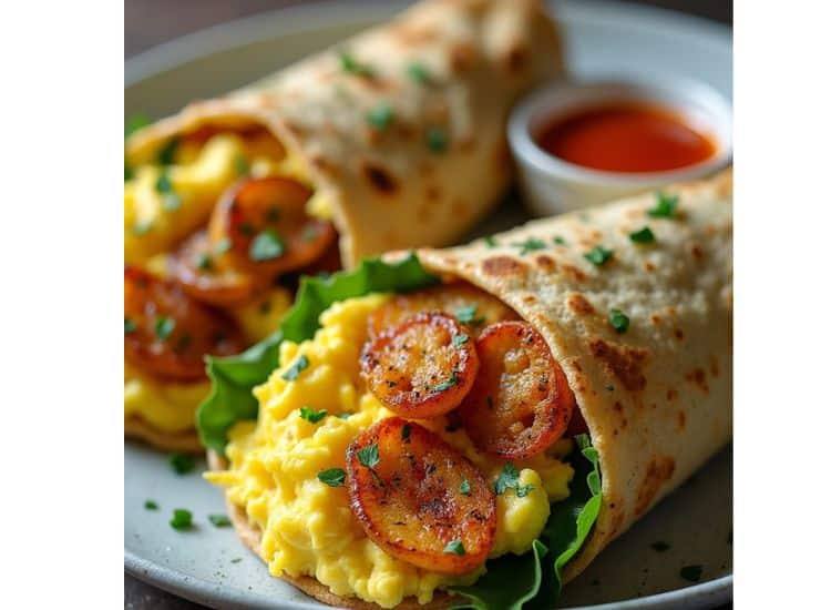 Curried Egg and Potato Wrap