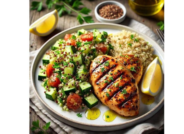 Grilled Lemon Herb Chicken Salad