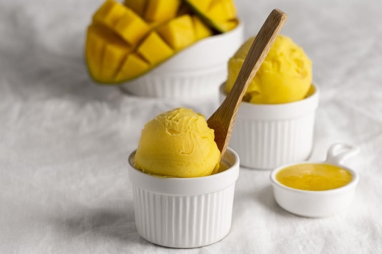 Mango Sorbet for a Light Dessert