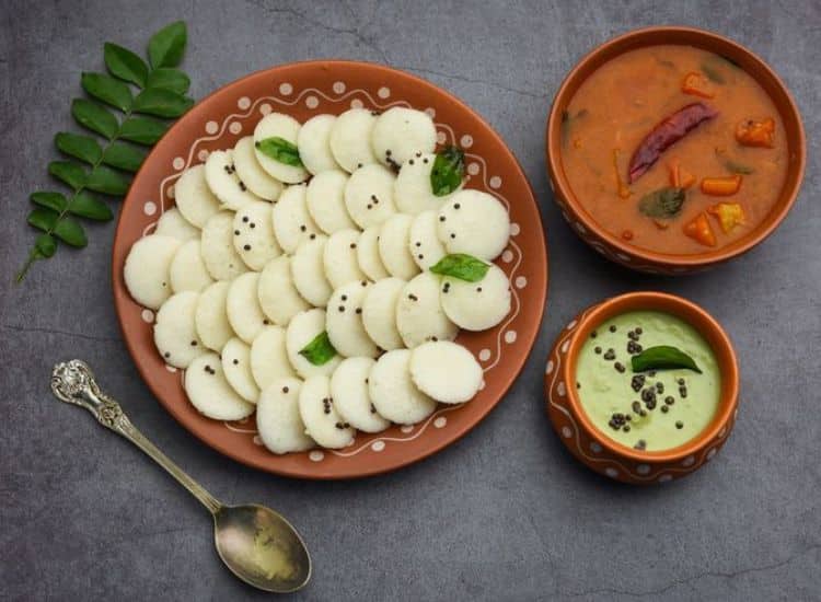 Mini Idli Fry with Coconut Pesto