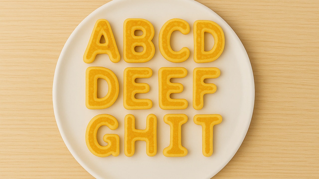 Alphabet pancakes