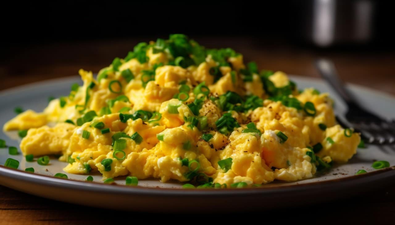 Cheese Herb Scrambled Eggs