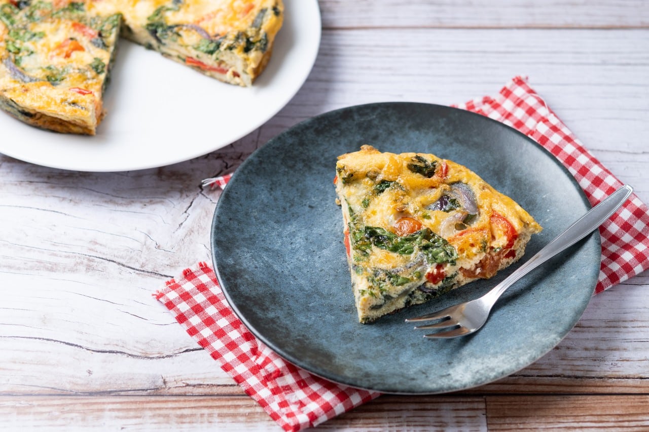 Creamy Mushroom Spinach Frittata