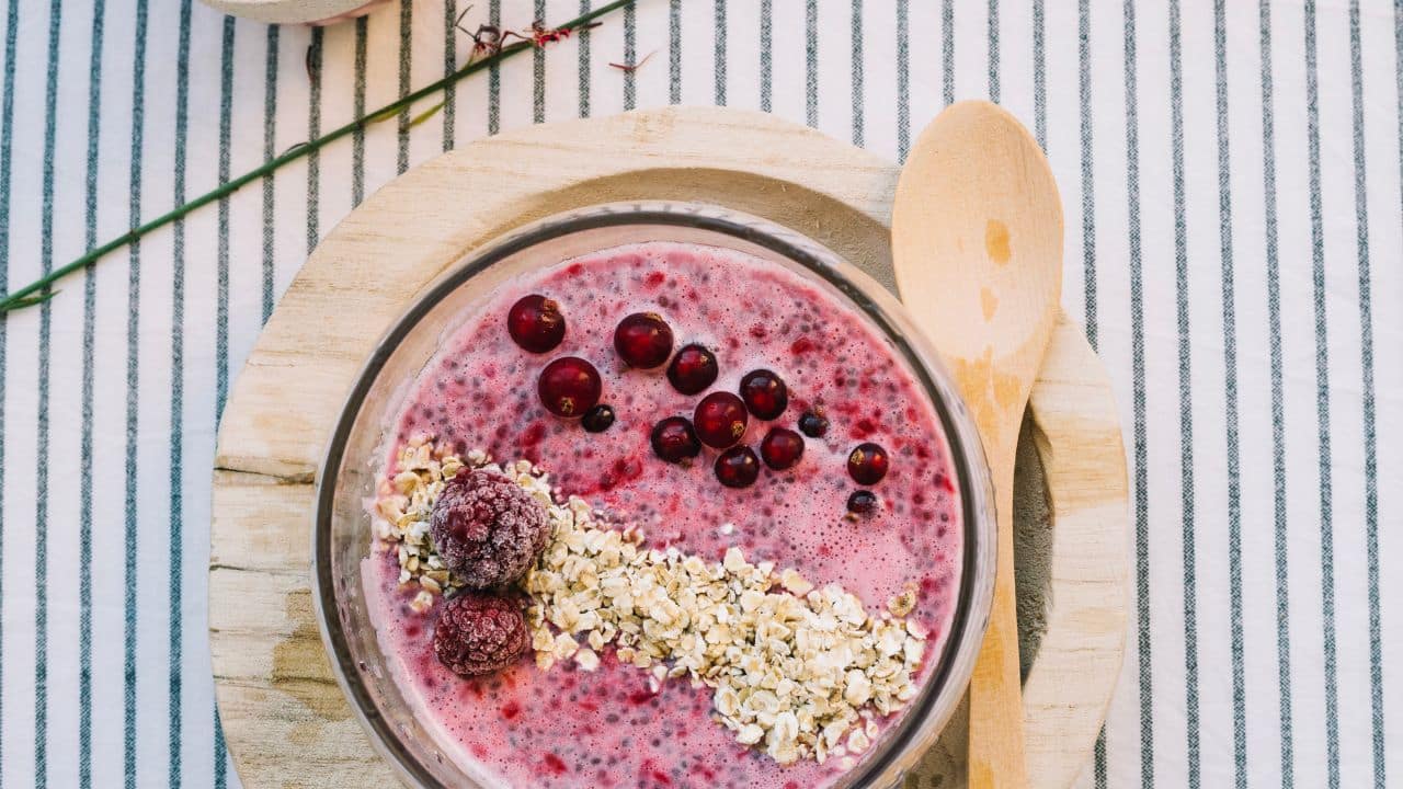 Oats Smoothie with Fruits and Seeds