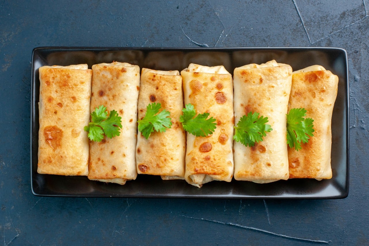 Paratha Rolls with Paneer Filling
