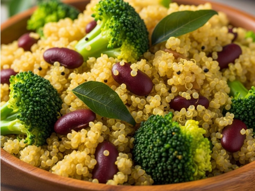 Quinoa Upma with Broccoli and Beans