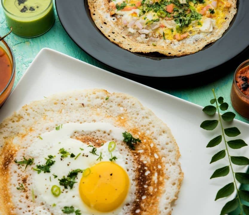 South Indian Egg Dosa