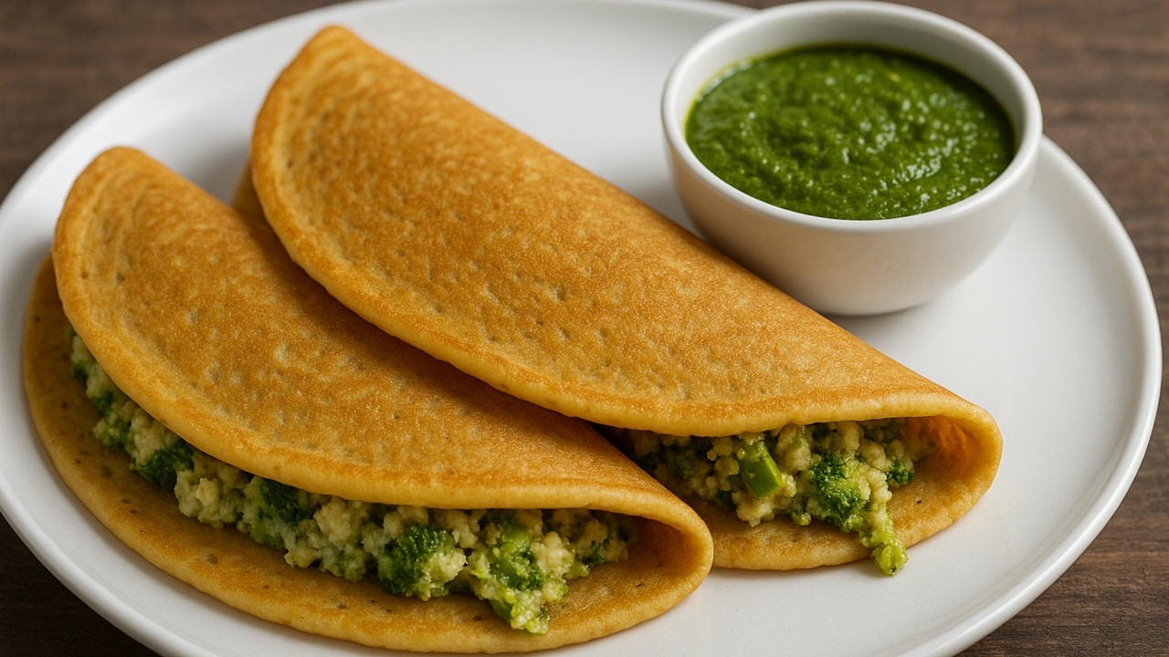 Stuffed Moong Dal Chilla