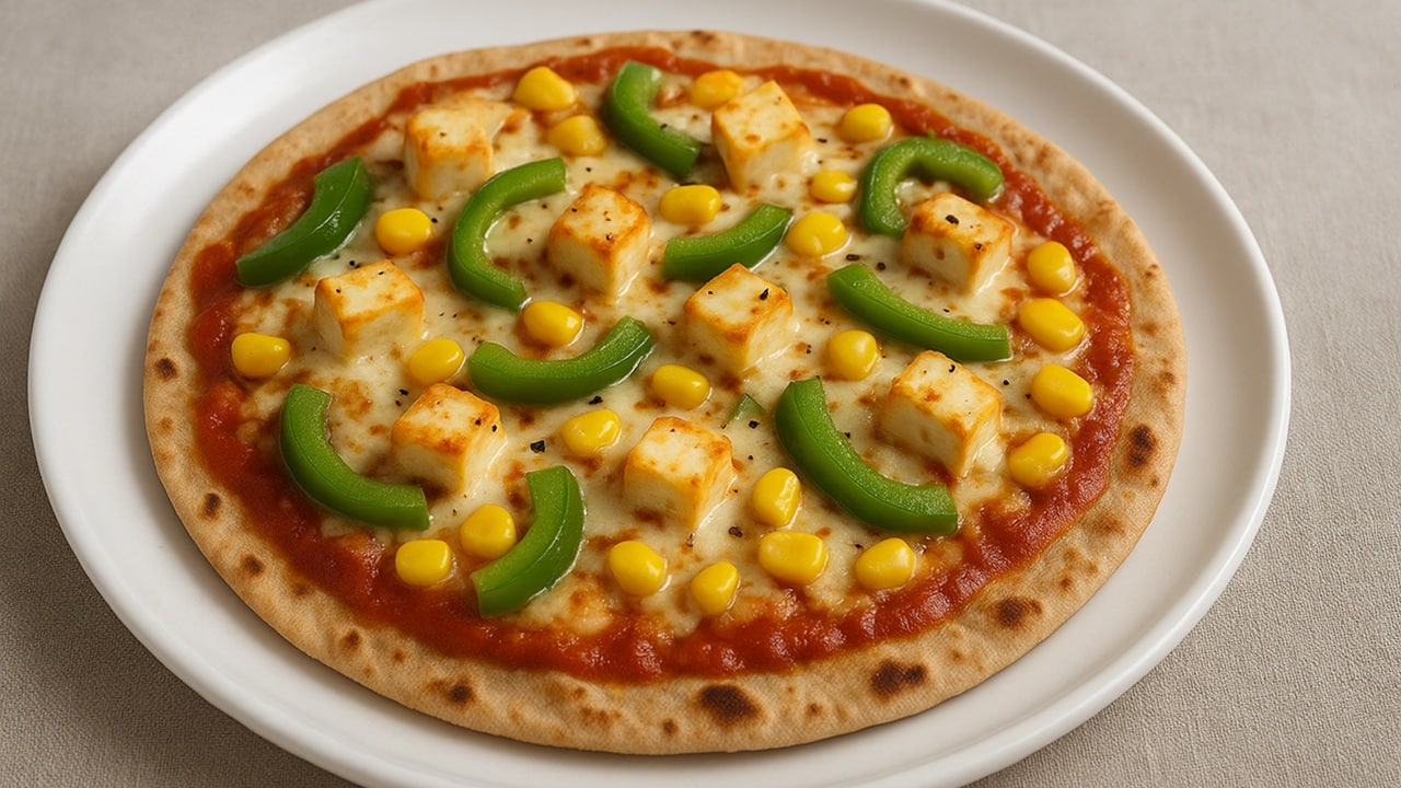 Veggie Pizzas on Chapati Base