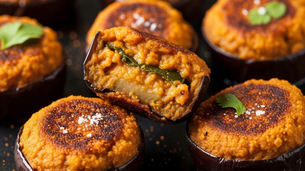 Air Fryer Baingan Bharta Bites