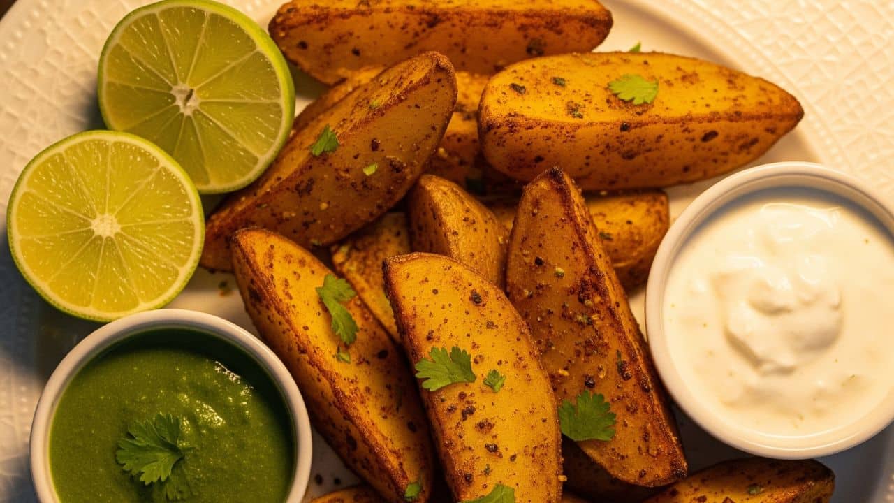 Air Fryer Masala Potato Wedges