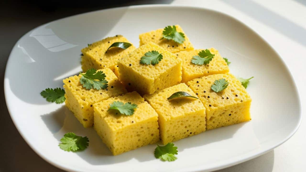 Air Fryer Moong Dal Dhokla