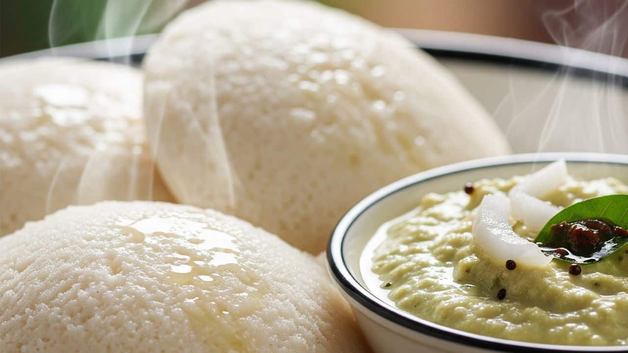 Searching for 10 Breakfast Recipes Without Onion and Garlic? 11 Idli with Coconut Chutney