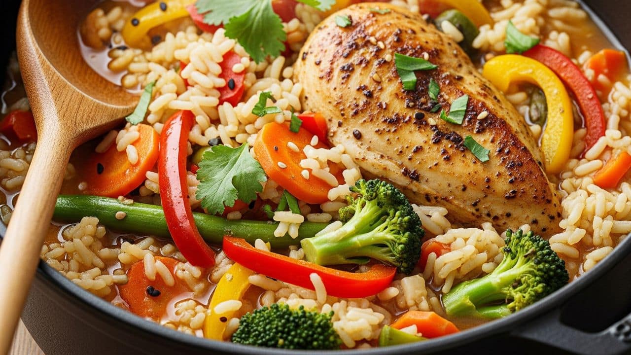 Steaming One pot rice meal