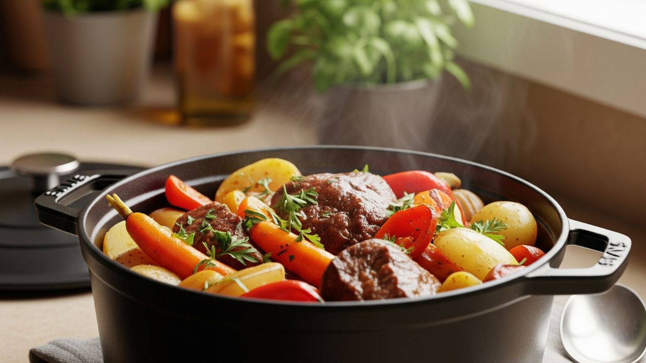 Need Easy Dinner Ideas? Why Not Try These 10 One Pot Meals? 1 Steaming meat and vegetables