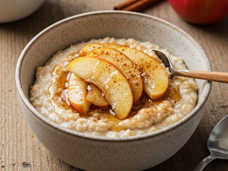 apple cinamon porridge