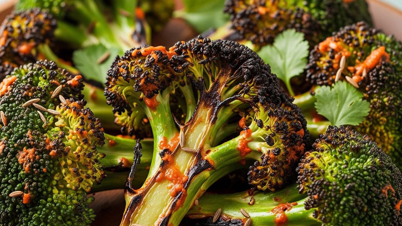 indian bbq Grilled Tandoori Broccoli