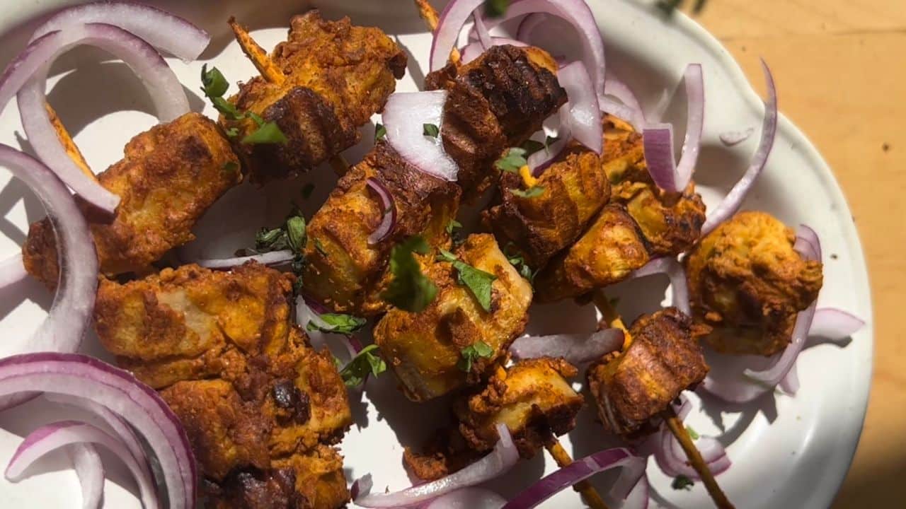 indian bbq Smoked Soya Chaap