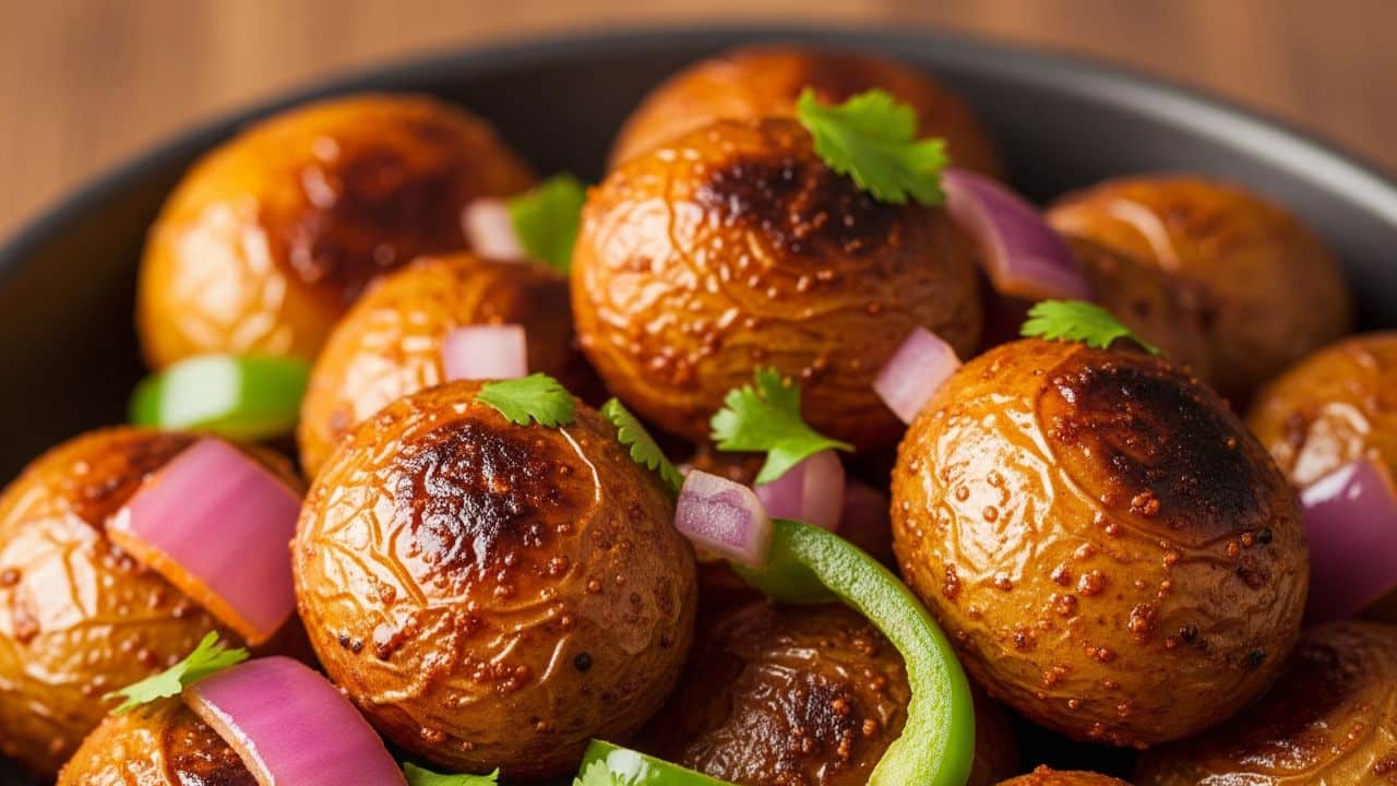 indian bbq Spicy BBQ Baby Potatoes