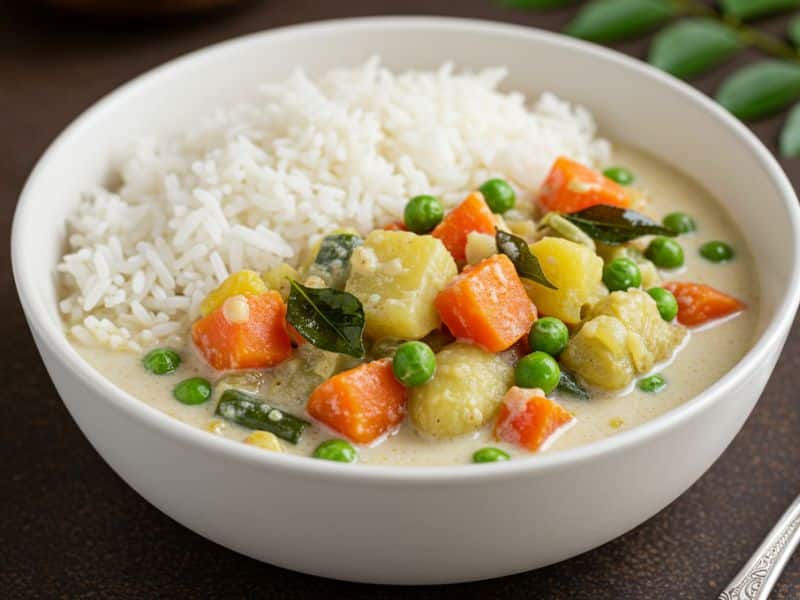 one pot Coconut Veg Stew Rice