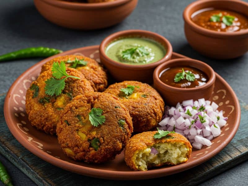vegetarian pot luck aloo tikki