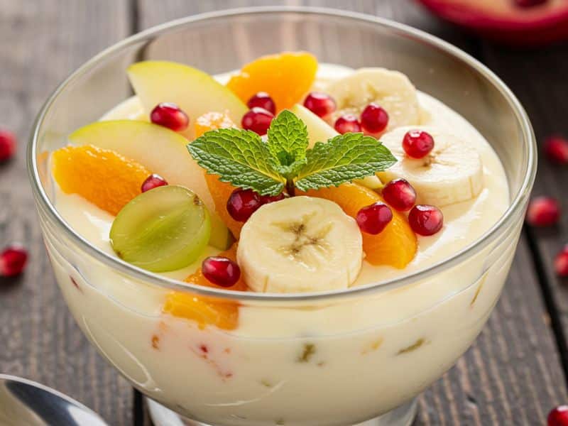 vegetarian pot luck fruit custard