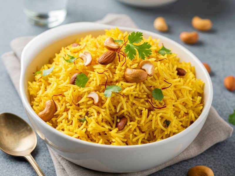 vegetarian pot luck saffron rice