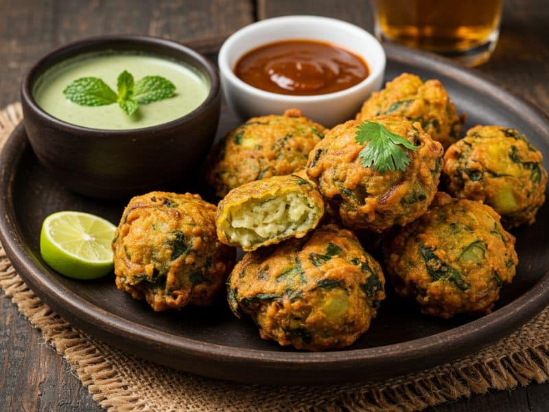 vegetarian pot luck vegetable pakoda